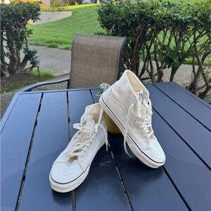 Vans Cream High-Top Sneakers